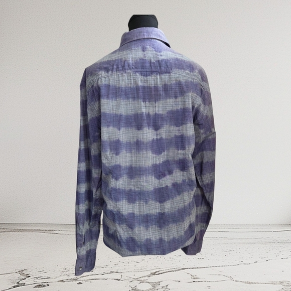 Guess Purple Dillon Slim Fit Men's Button Up Shirt Size Med - Picture 3 of 9